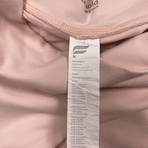 Fabletics Powerhold Leggings PureLuxe Pink Crossover 7/8 w/Pockets Size XS - Picture 7 of 9